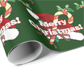 Vrolijk kerstkerstkerstfeest, snoepriet, Holly Spr Cadeaupapier (Rol Hoek)