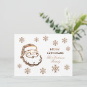 Vrolijk kerstkerstkerstkerstcadeau Elegant Red Gol Feestdagenkaart (Staand voorkant)