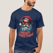 Vrolijk kerstkerstkerstkerstcadeau met zonnebril t-shirt (Voorkant)