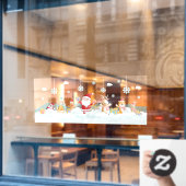 Vrolijk kerstkerstkerstkerstcadeautje met hulp raamsticker (Cafe Raam)