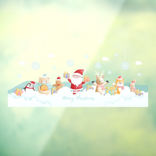 Vrolijk kerstkerstkerstkerstcadeautje met hulp raamsticker (Vel 3)