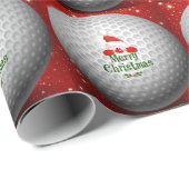 Vrolijk kerstkerstkerstkerstcadeus Golf Ball Cadeaupapier (Rol Hoek)