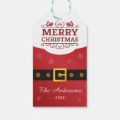 Vrolijk kerstkerstkerstkerstfeest Belt Happy Holid Cadeaulabel (Achterkant)