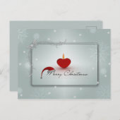 Vrolijk kerstkerstkerstkerstfeest en kaarsje briefkaart (Voorkant / Achterkant)