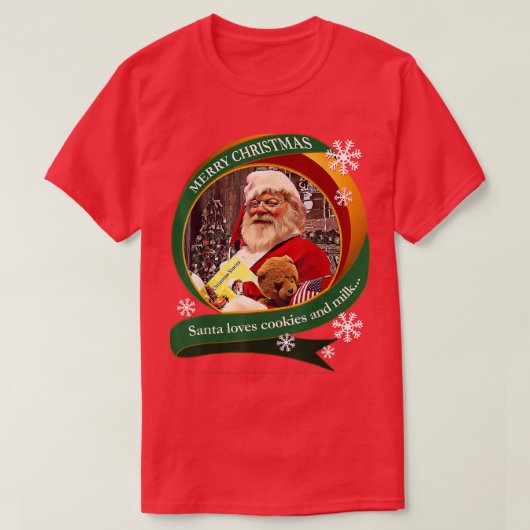 Vrolijk kerstkerstkerstkerstfeest houdt van koekje t-shirt (Design voorkant)