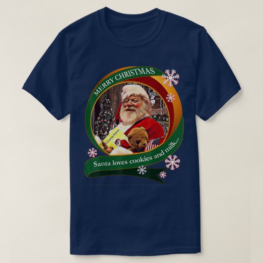 Vrolijk kerstkerstkerstkerstfeest houdt van koekje t-shirt (Design voorkant)