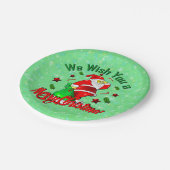 Vrolijk kerstkerstkerstkerstfeest met sack Stars C Papieren Bordje (Gekanteld)