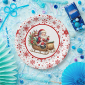 Vrolijk kerstkerstkerstkerstfeest papieren bordje (Feest)