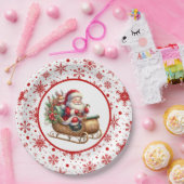 Vrolijk kerstkerstkerstkerstfeest papieren bordje (Feest)