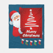 Vrolijk kerstkerstkerstkerstkerstkerstboombomen Be Fleece Deken (Voorkant)