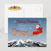 Vrolijk kerstkerstkerstkerstkerstkerstfeest en ren feestdagenkaart (Voorkant / Achterkant)