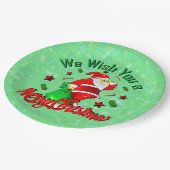 Vrolijk kerstkerstkerstkerstkerstkerstfeest met sa papieren bordje (Gekanteld)