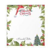 Vrolijk kerstkerstkerstkerstkerstkerstkerstfeest m notitieblok (Voorkant)