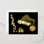 Vrolijk kerstkerstkerstkerstkerstkerstkerstkerstfe folie feestdagen briefkaart (Voorkant / Achterkant)