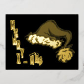 Vrolijk kerstkerstkerstkerstkerstkerstkerstkerstfe folie feestdagen briefkaart (Voorkant)