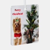 Vrolijk kerstkerstkerstkerstkerstkerstkerstkerstfe metalen ornament (Voorkant Rechts)