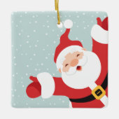 Vrolijk kerstkerstkerstkerstkerstkerstkerstkerstke keramisch ornament (Voorkant)