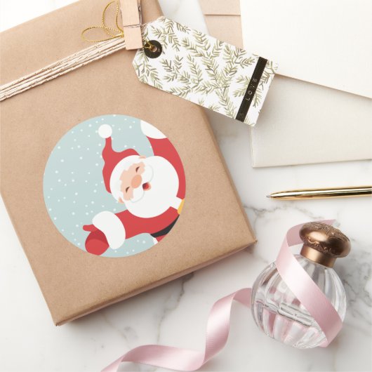 Vrolijk kerstkerstkerstkerstkerstkerstkerstkerstke ronde sticker (Geschenken)