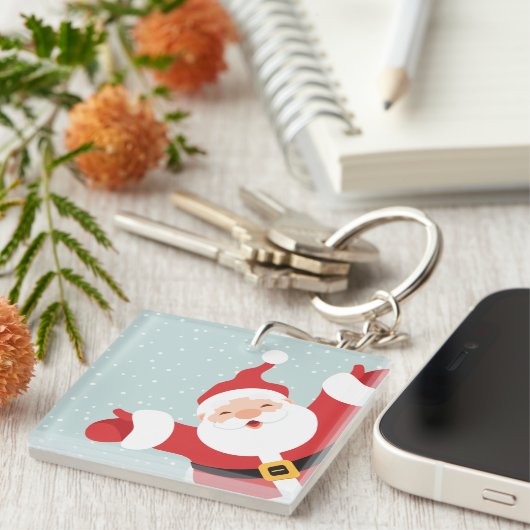Vrolijk kerstkerstkerstkerstkerstkerstkerstkerstke sleutelhanger (Voorkant Rechts)
