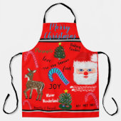 Vrolijk kerstkerstkerstkerstkerstrenrenrenrendiert schort (Voorkant)