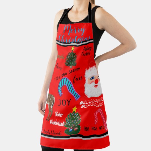 Vrolijk kerstkerstkerstkerstkerstrenrenrenrendiert schort (Insitu)