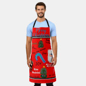 Vrolijk kerstkerstkerstkerstkerstrenrenrenrendiert schort (Gedragen)