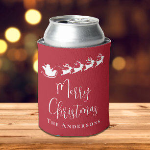 Vrolijk kerstkerstkerstkerstkerstrenrenrenrood blikjeskoeler