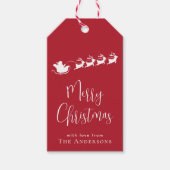 Vrolijk kerstkerstkerstkerstkerstrenrenrenrood cadeaulabel