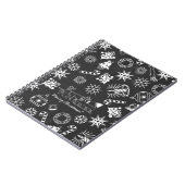 Vrolijk kerstkerstkerstkerstkerstsymbolen, zwart e notitieboek (Linkerzijde)