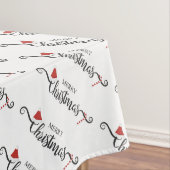 Vrolijk kerstkerstkerstkerstmanden en snoepsnoeren tafelkleed (Voorbeeld)