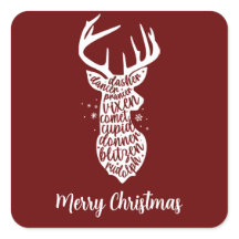 Vrolijk kerstkerstkerstkerstrenrennen, donkerrood