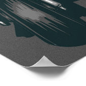 Vrolijk kerstkerstkerstman met een motorfiets poster (Hoek)