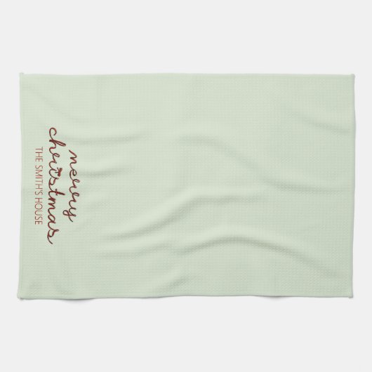 Vrolijk kerstkeukenhanddoeken theedoek (Horizontaal)