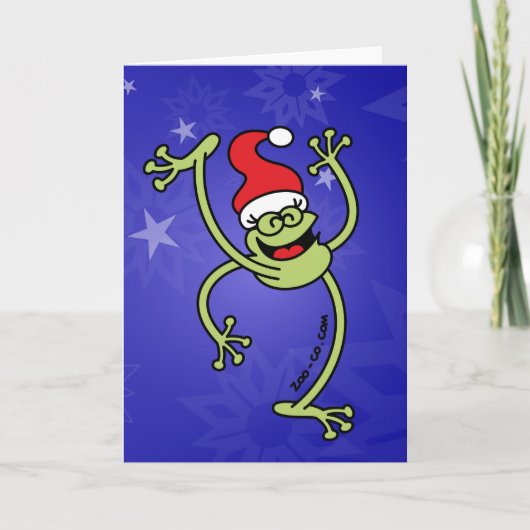 Vrolijk kerstkikker feestdagen kaart (Voorkant)