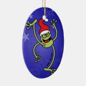 Vrolijk kerstkikker keramisch ornament (Rechts)