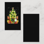 Vrolijk kerstkikker met kerstbomen, kikkers visitekaartje (Voorkant / Achterkant)