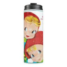 Vrolijk kerstkind en meisje