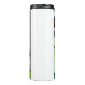 Vrolijk kerstkind en meisje thermosbeker (Achterkant)