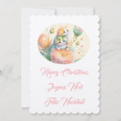 Vrolijk kerstkittens kaart (Voorkant)