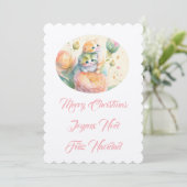 Vrolijk kerstkittens kaart (Staand voorkant)