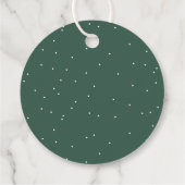 Vrolijk kerstklassiek groen kerstcadeau label (Achterkant)