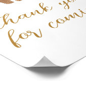 Vrolijk kerstkleedje Bedankt voor je komst Poster (Hoek)