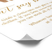 Vrolijk kerstkleedje zegt geen Baby Poster (Hoek)