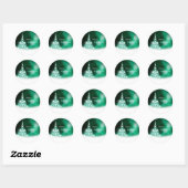 Vrolijk kerstkleefje ronde sticker (Vel)