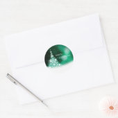 Vrolijk kerstkleefje ronde sticker (Envelop)