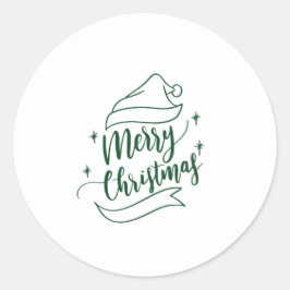 Vrolijk kerstkleefje ronde sticker