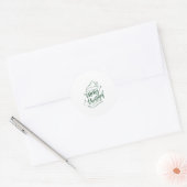 Vrolijk kerstkleefje ronde sticker (Envelop)