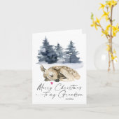 Vrolijk kerstkleinzoon van grootouders kaart (Gele Bloem)