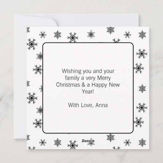 Vrolijk kerstkleur voor mij | Sneeuwman en Bunny Feestdagenkaart (Achterkant)