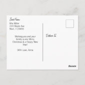 Vrolijk kerstkleur voor mij | Sneeuwman en rendier Briefkaart (Achterkant)